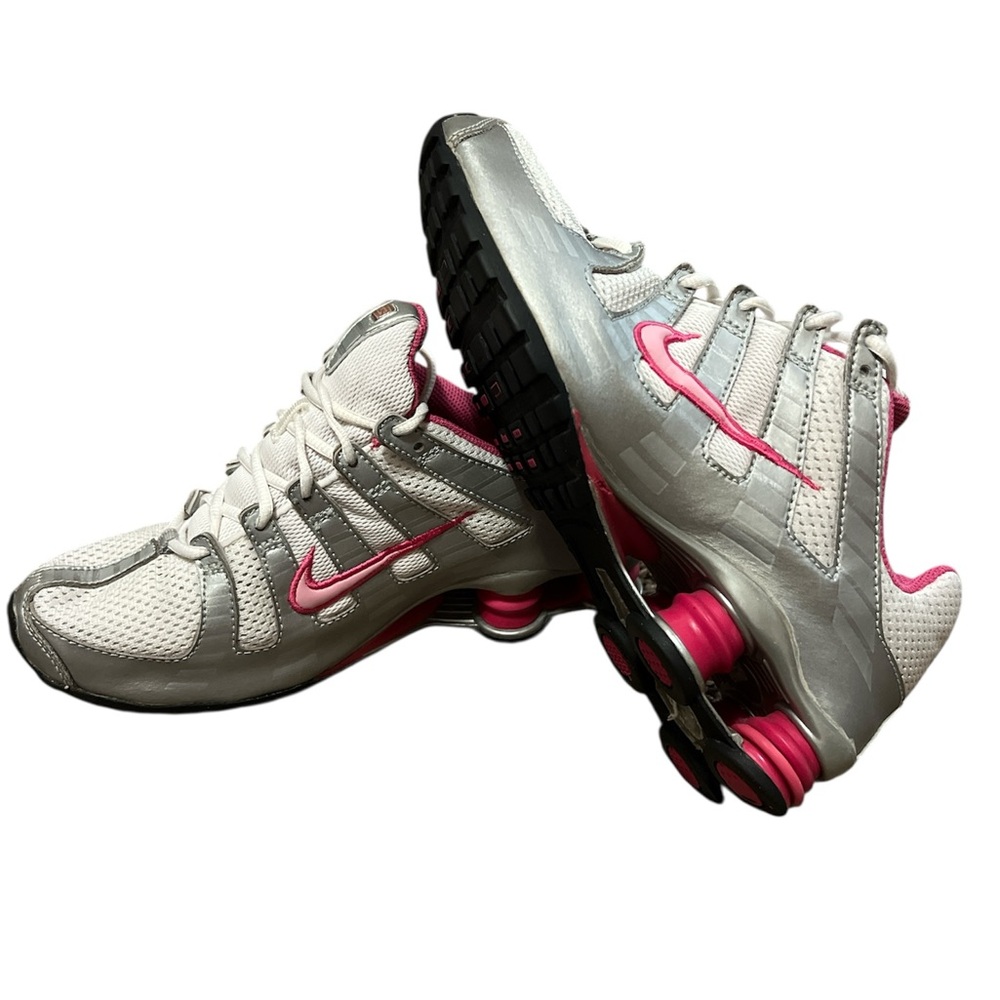 Nike Shox Turbo Silver, White and Pink Athletic Shoes - Picture 5 of 6